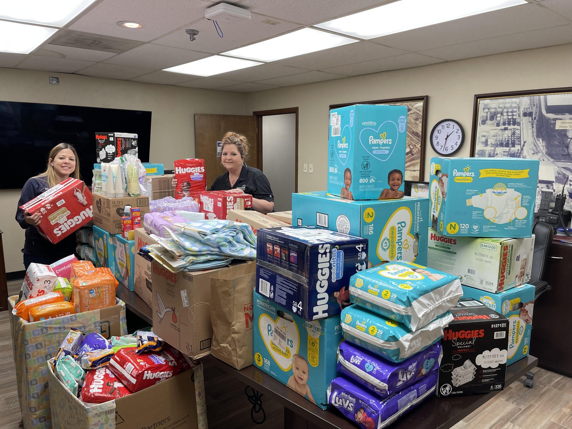 Houston Area and Brandenburg Teams Come Together to Support THG Diaper Drive