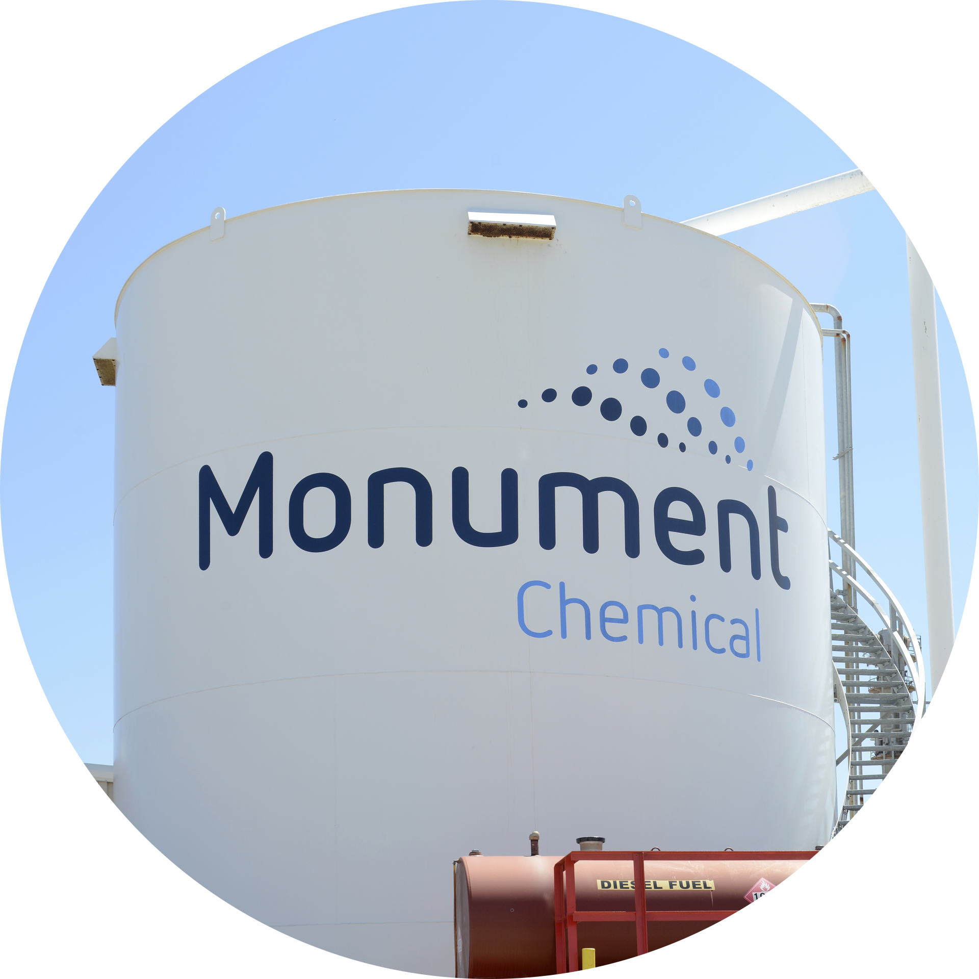 Monument Chemical logo on fuel tower
