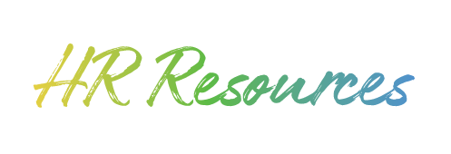 HR Resources rainbow font title