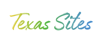 Texas Sites rainbow text title
