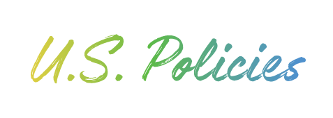 U.S. Policies rainbow text title